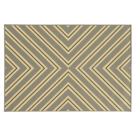 SPHINX BY ORIENTAL WEAVERS Oriental Weavers Riviera 4589P 8 and apos; Round Round - Grey/ Ivory-Polypropylene R4589P240RDST